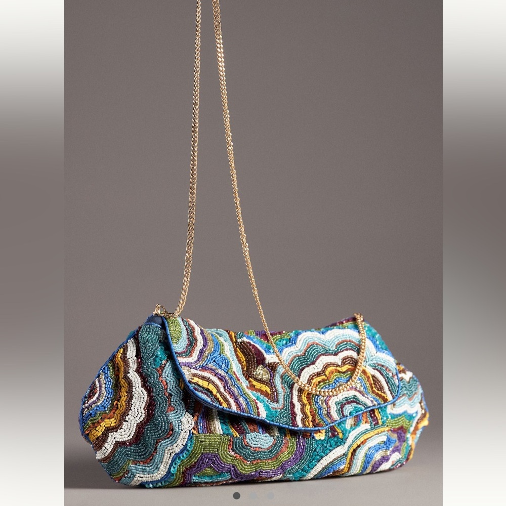 Maeve Multicolor Beaded Clutch